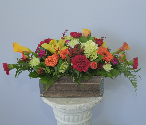 Box, Pink, Orange and Yellow arrangement